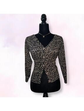 Wet Seal Leopard Print Top Y2K McBling Indie Size M